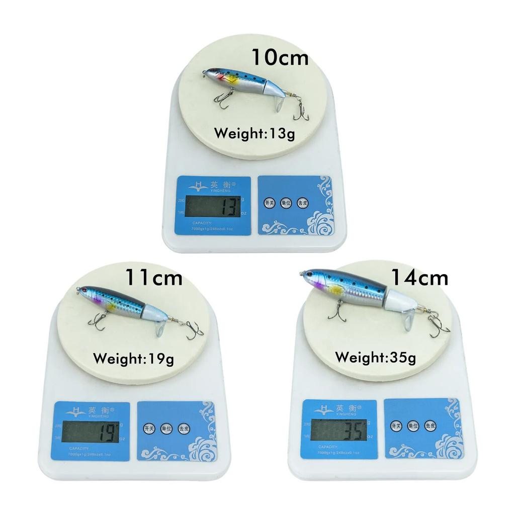 Whopper Popper Lure Pencil Propeller Bait Topwater FIshing Lure Blowups Baits Rotating Tail Fishing Tackle Crankbait Wobblers Hard Bait Lure Tractor