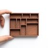 Деревянный Мини-держатель для украшений Миниатюрный Хрустальный Многосекционный Миниатюрная полка для безделушек Хранение образцов руды Полка для кукольного домика
