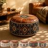 Fillable Design Ottoman Pouf Boho Pattern Storage Ottoman New Footstool Cover  Home Use