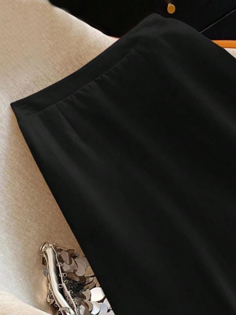 Женская асимметричная плиссированная вязаная юбка большого размера