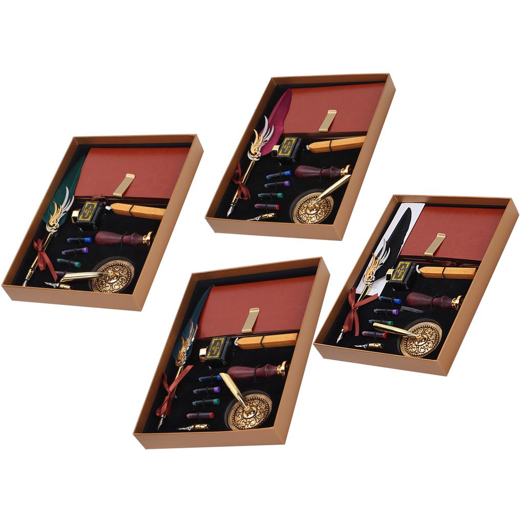 Набор перьевых ручек для каллиграфии Dip, подарочная коробка с чернилами, перьевая ручка и инструмент для нанесения лакового штампа