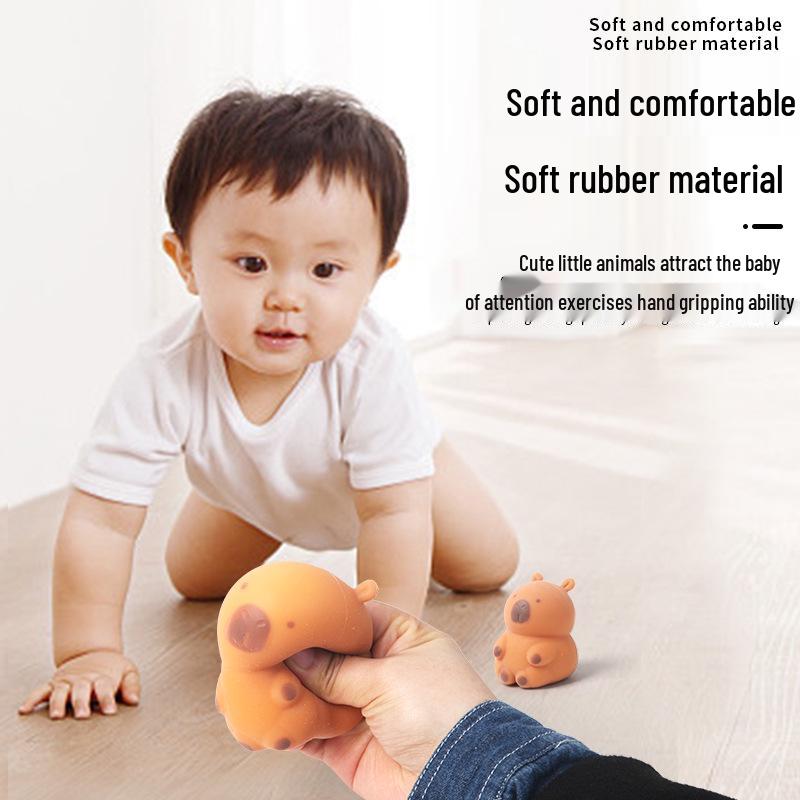 Игрушка-антистресс Капибара - Большая форма глупой морской свинки, плюш из ТПР для детей