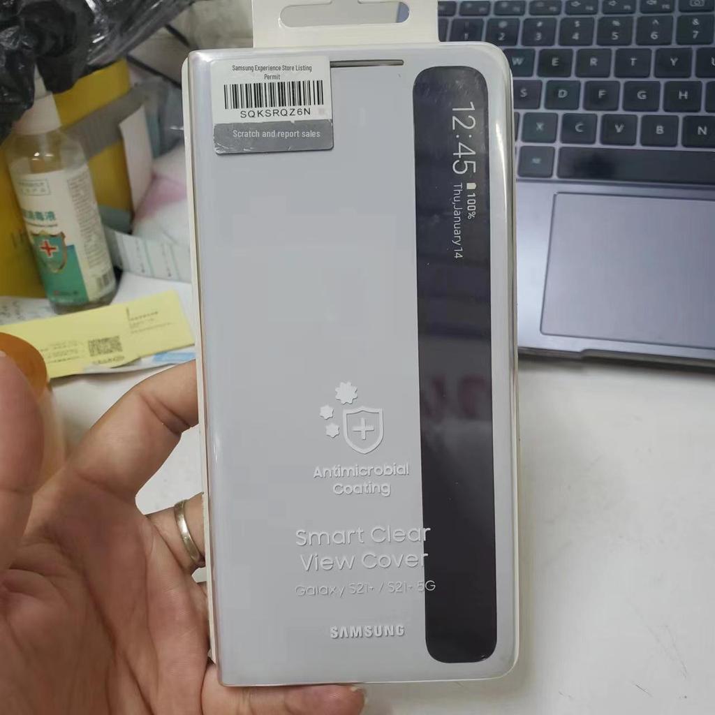 Чехол-окно Samsung S21 Ultra Smart: Функция ответа на вызов без помощи рук, защитный чехол для S21FE.