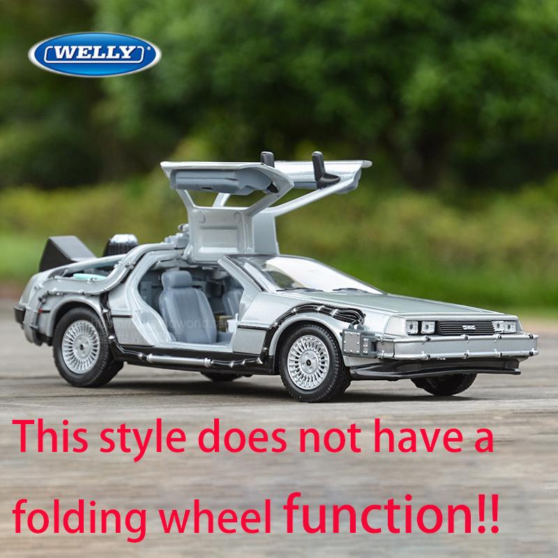 ВЕЛЛИ 1:24 литая под давлением модель автомобиля из сплава DMC-12 Delorean «Назад в будущее», машина времени, металлическая игрушечная машинка для детей, коллекция игрушек в подарок