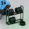 1:Стойка-дисплей для шин масштаба 1:64 и 7 шин, Аксессуар для сцены гаража модели автомобиля, Набор инструментов для ремонтной мастерской, Миниатюрный реквизит