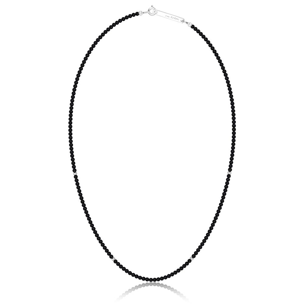 Серебряное колье Lunne 925 с черным ониксом Midnight Black #Lsn73
