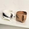 Модные ретро керамические кофейные чашки, креативные чашки для завтрака, овсянки, молока, изысканные повседневные офисные чашки для воды, кружки для йогурта