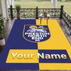 Custom Name Preston North End Crystal Velvet Floor Rug Personalized Text Soft Carpet Home Decor