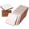 PreQuoro Wooden Coasters, Square, Crafts, 50 Pieces, Wood Slices, Wood Chips, 10x10cm Square, DIY