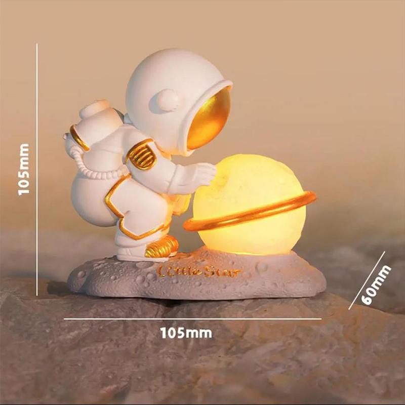 Ночной светильник в виде астронавта, ночной светильник для сна у кровати ребенка, светодиодный ночник из смолы, мультяшный, с мягким освещением, настольная лампа, подарок на день рождения