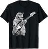 Unisexs Rock Cat Pattern Short Sleeve TShirts Funny 3D Guitar Cat Print Casual T shirt Outdoor Unisex Unisex Y2k Tops Summer Clothing