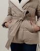 Куртка с поясом HAIZIYUAN 824 M бежево-молочная