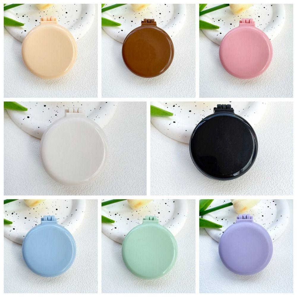4Pcs Mini Folding Air Bag Comb Dual Use Pocket Hair Brush Makeup Mirror with Comb  Girl Women