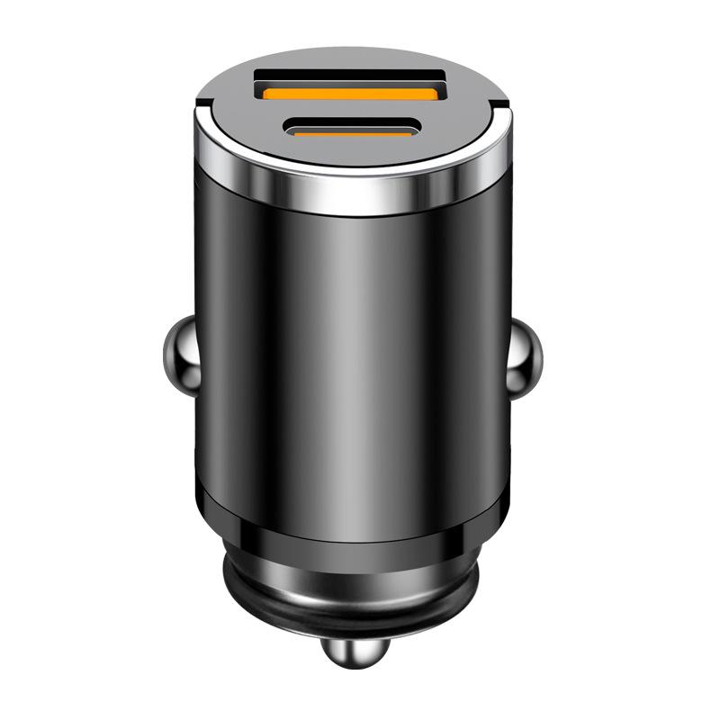 Автомобильное зарядное устройство из алюминиевого сплава PD30W Mini Pull Ring 100W Автомобильное зарядное устройство для прикуривателя