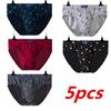 5 шт./компл. Мужские трусы средней посадки, удобное нижнее белье, хлопковые брифы L XL XXL 3XL 4XL