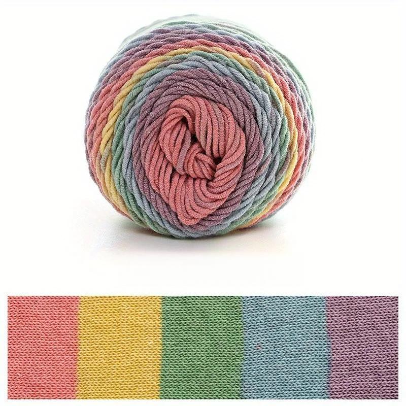 6pcs Gradient Chunky Yarn for Cushions Acrylic Yarn Bundle (600g) - Extra Thick Multicolor Ombre Crochet Yarn for Pillow Covers DIY Knitting Projects