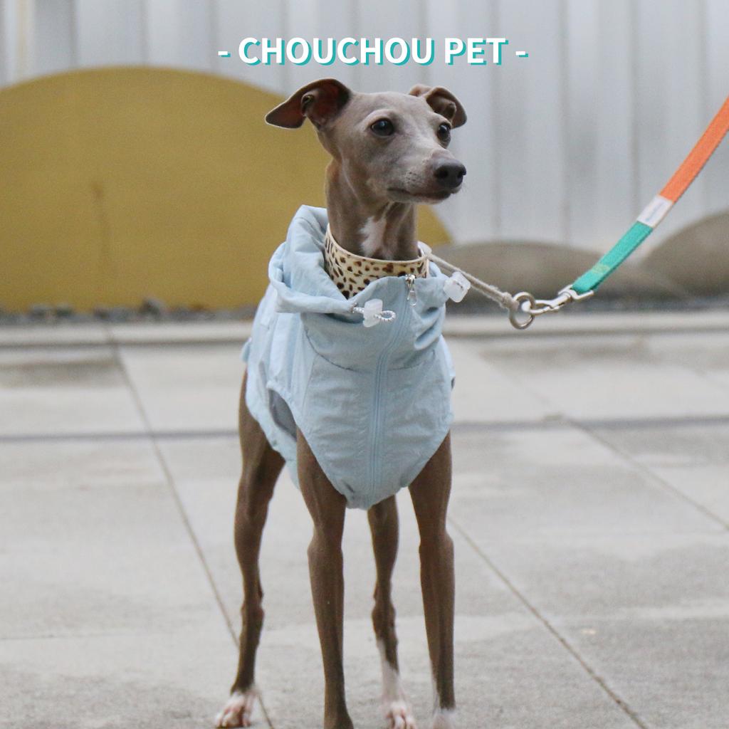 Autumn Greyhound Whippet Iggy Hooded Pet Vest Rainproof and Waterproof Adjustable Zipper Dog Clothes