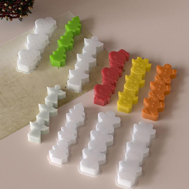 Reusable Holiday Candle Mold Santa Angel Reindeer Silicone Baking Tool For Festive Treats And Home Decoration