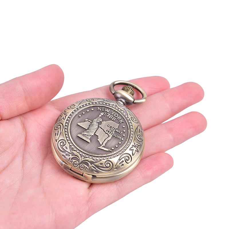 Винтажные карманные часы с дизайном компаса из бронзы, ретро карманные часы, компас, цинковый сплав