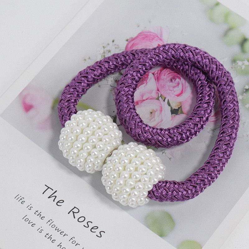 Элегантные магнитные подхваты для штор с плетёной шарообразной пряжкой для стильной драпировки