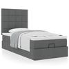 Cadre de lit avec matelas - 80x200 cm - Gris foncé - Rangement sous le lit - Mécanisme de levage hydraulique