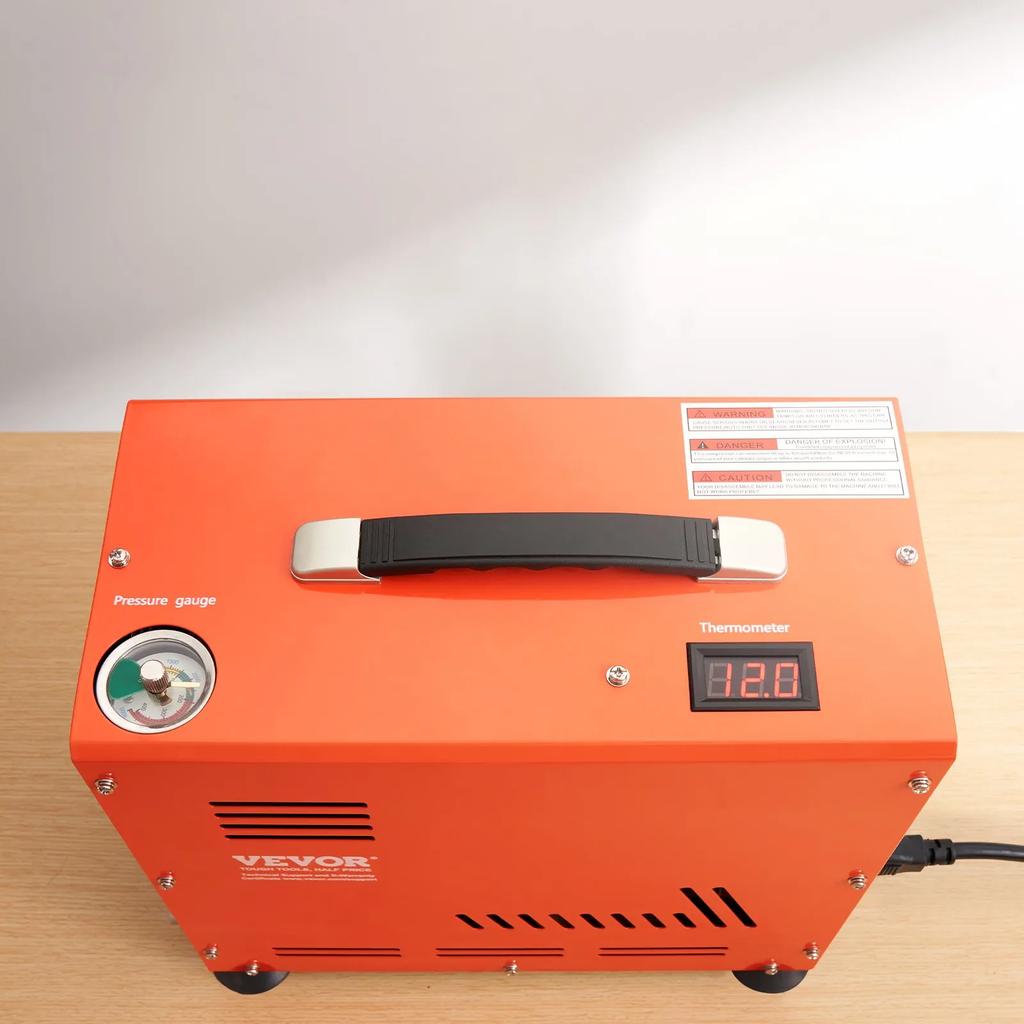VEVOR PCP Air Compressor, 800W Dual-Cylinder PCP Airgun Compressor 4500PSI/30Mpa with Built-in Fan Cooling System