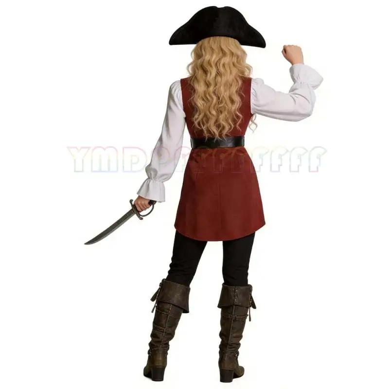 Anime Top Adventurer Caribbean Pirate Captain Elizabeth Jack's Disguise Cosplay Female Pirate Costume Halloween Easter Fantasy C