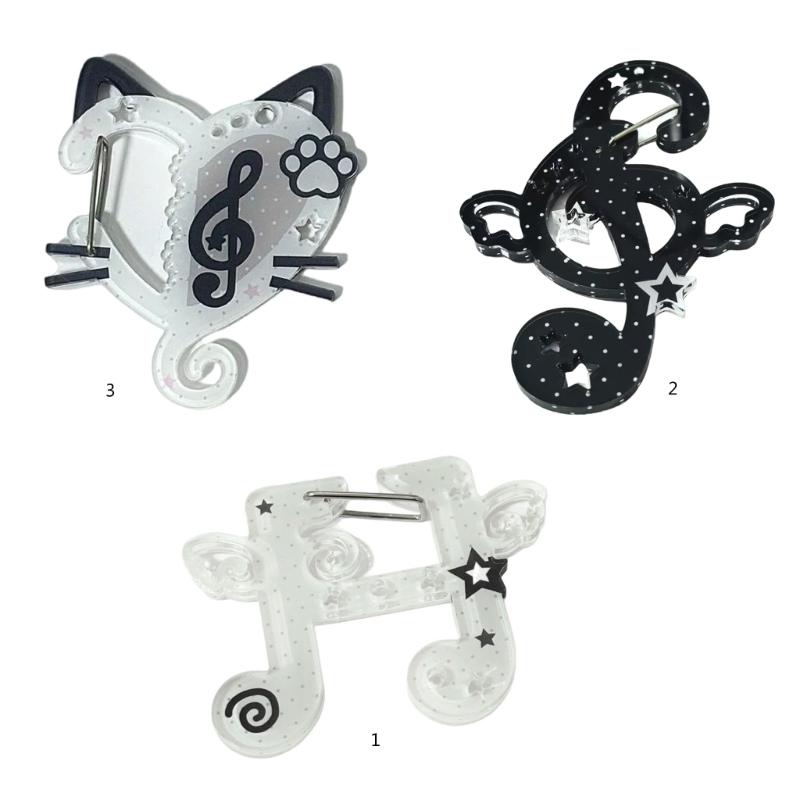 Акриловый карабин с музыкальными нотами, мультяшный кулон с котиками, брелок, подвеска для сумки, украшение для женщин и студентов