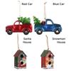 Clause Snowman House Shape Christmas Hanging Ornaments Xmas Tree Decorations Truck Car Pendants