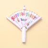 Fan Shaped Surprise Banner Candle Creative Funny Party Happy Birthday Wishing Fan Cake Decoration