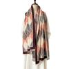 New Color Matching Rhombus Plaid Imitation Cashmere Scarf Women's Versatile Thickened Thermal Air Conditioner Shawl Scarf