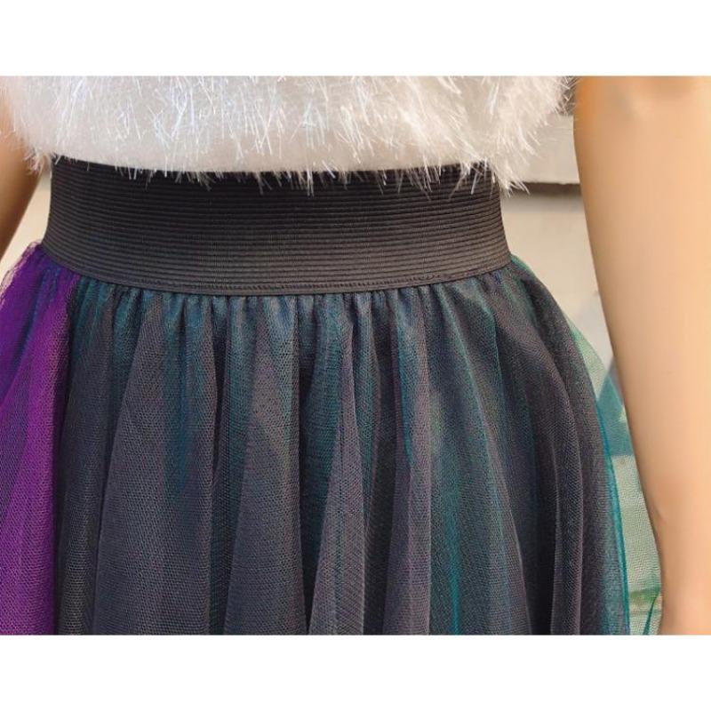 Модная тюлевая юбка-пачка, женская длинная юбка с высокой талией, плиссированная юбка, женская школьная юбка Sun Spodnica
