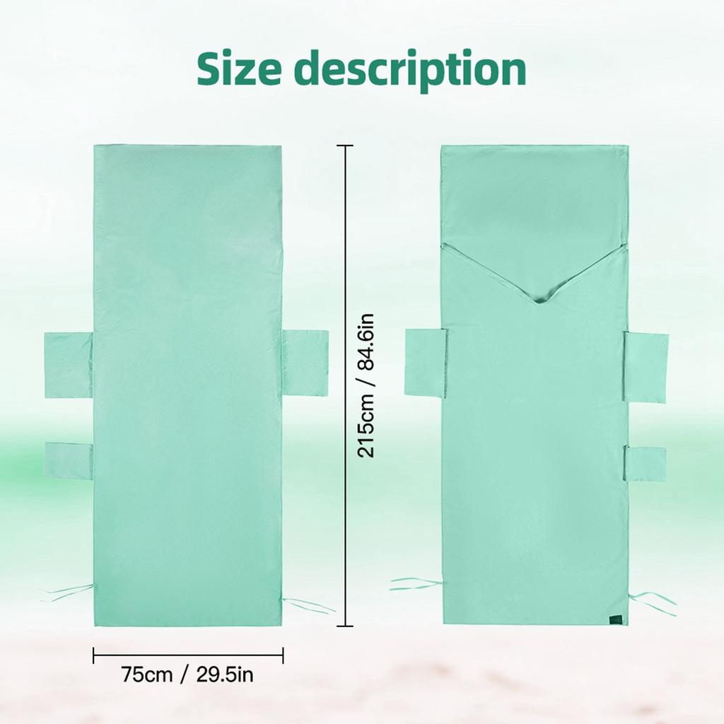 Чехол для шезлонга, пляжный чехол для шезлонга, ультратонкое волокно с карманами, очень длинные пляжные полотенца Salo