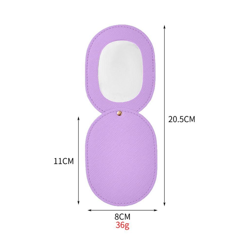 360 Degree Rotation Round Beauty Mirror Round Folding Pocket Mirror Leather Rotating Mirror  Gift