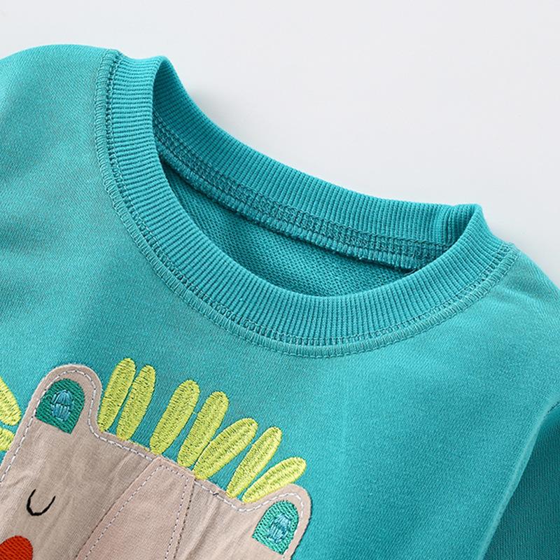 Детский свитер осень и зима новый круглый вырез рубашка европейский и американский детский повседневный длинный рукав осенний топ в стиле вестерн