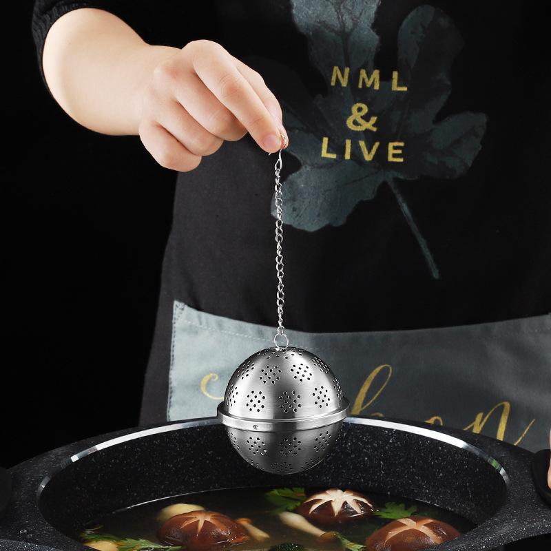 Заварник для чая из нержавеющей стали, шарик для приправ, травяной фильтр для специй, подвесной контейнер, сито, кухонные принадлежности для чая