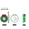 3D Christmas 3-inch Green Wreath Photo Frame, Lettering Decorations, Customizable 60-second Message.