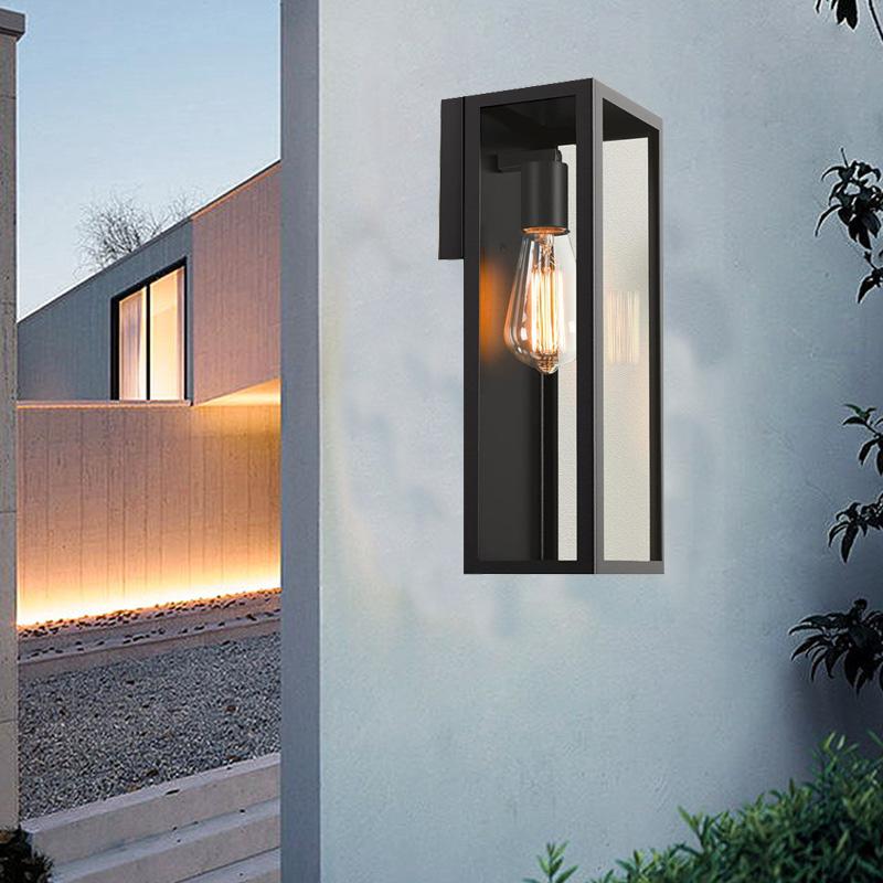 Outdoor Glass Curtain Waterproof Porch Light Wall Mounted For Terrace Garage Entrance