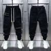 Trendy Men's Spring/Summer Elastic Casual Zipper Ripped Skinny Joggers Harajuku Long Pants