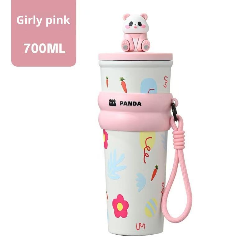 Большая кружка из нержавеющей стали King, большая емкость, автомобильная кофейная кружка, бутылка для чая и воды, вакуумная фляга, портативные стаканы, стаканы с соломинкой