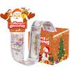 Paper Theme Christmas Gift Box With Santa Claus Pattern Party Decoration Prop