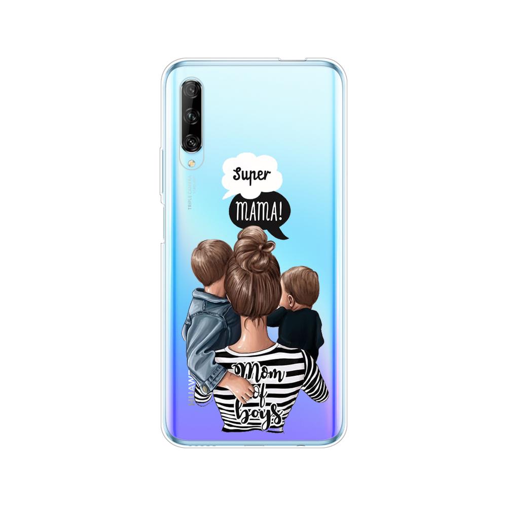 Silicon Phone Cover Case for Huawei P40 Lite E P40 Pro Cover for Huawei Y7P Y5P Y6S Y9S NOVA 5T Coque Baby Mom Girl and Boy
