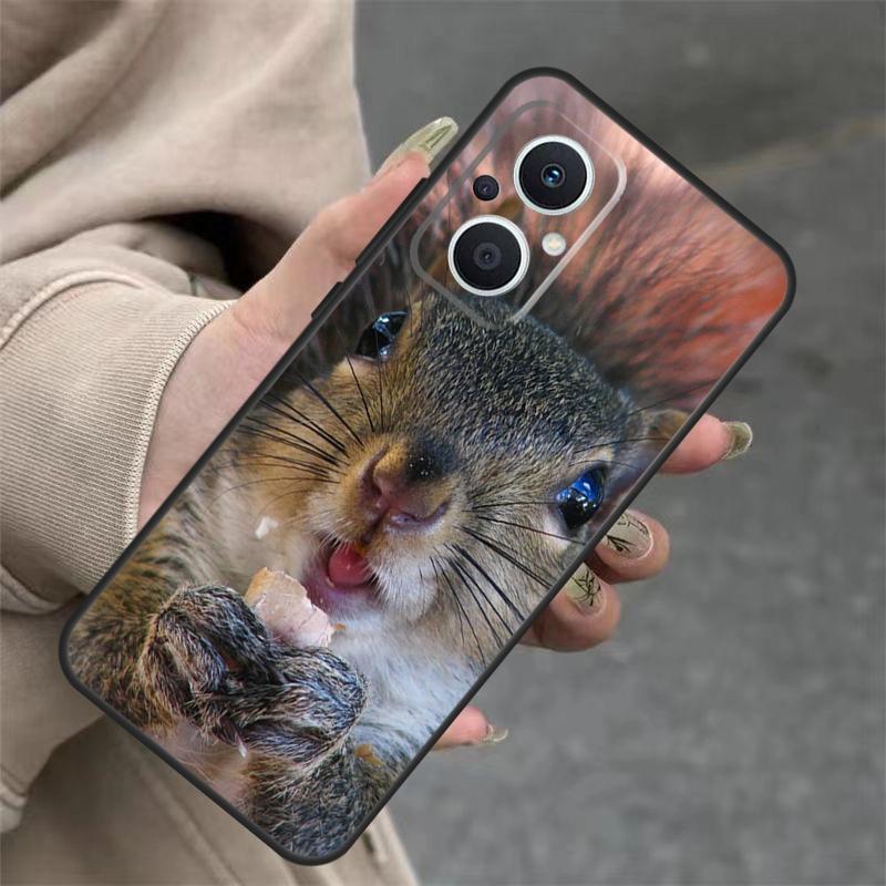 Squirrel Cute Animals Case For OPPO Reno 11 11F 10 Pro 4Z 5Z 8T 5 6 7 8 Lite OPPO Find X5 X6 Pro X2 X3 Lite Cover