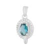 Серебряная подвеска с топазом Лондон Блю 0.86ct (2121909)