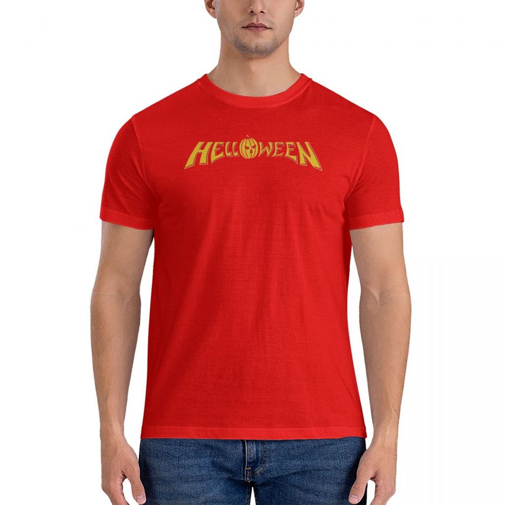 Oversized T-Shirt The Helloween Band Portrait 100 Cotton T-Shirts Hip Hop Tee Shirt for Men's Summer Y2K Retro Short Sleeve Tees