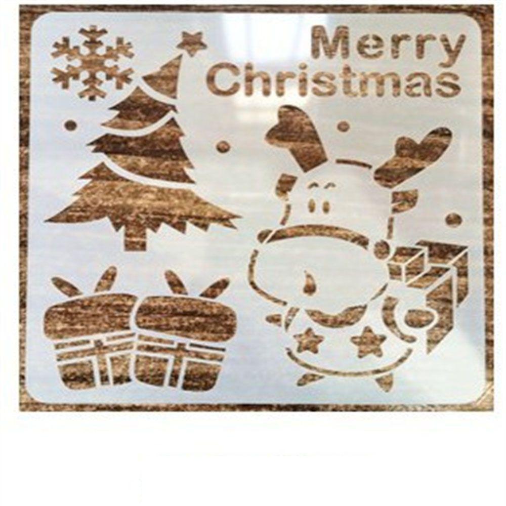 Стена, окно, милый снеговик, шаблон для рисования распылением, трафарет в рождественском стиле, инструмент для рисования граффити