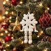 Customizable Christmas Tree Pendant 3D Printed Snowflake Pendant, Movable Joint Hanging Ornament for Holiday Ornaments Decor, Articulated Figurine