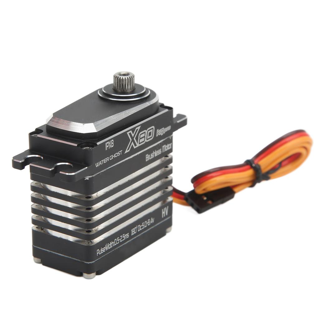 RC Car Servo Black 80KG High Torsion IPX8 Waterproof Brushless Motor Widely Used RC 80KG Servo for