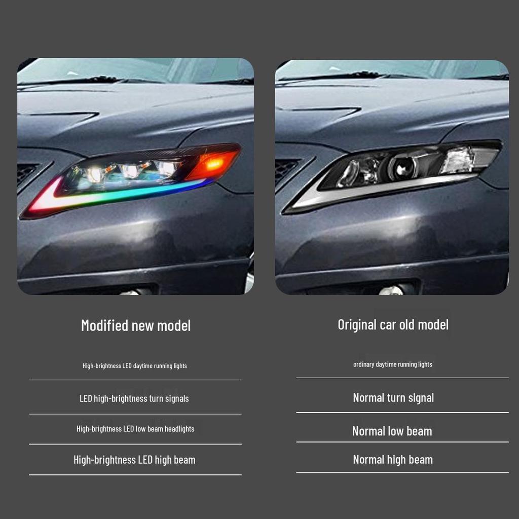 Блок-фара Camry с RGB Дневными Ходовыми Огнями и Потоковыми Поворотниками (09-11 Модель США)
