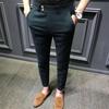Мужские брюки от костюма слим-фит длиной до щиколотки - Корейский стиль для весны и осени